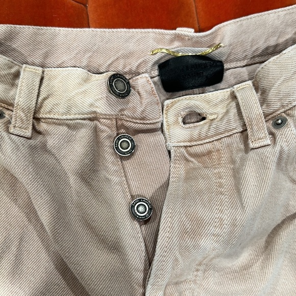 Saint Laurent, pink cream denim shorts - Picture 2 of 5